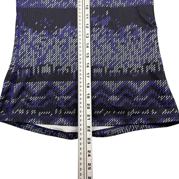 Nike Pro Hyperwarm Shirt Women's Small Purple Long Sleeve Turtleneck Top Aztec - Picture 6 of 6